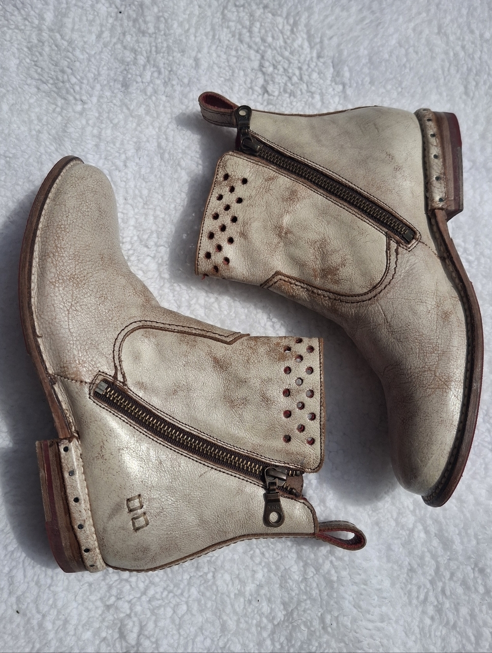 Bed Stu Lotus Leather Ankle Booties Size 7.5